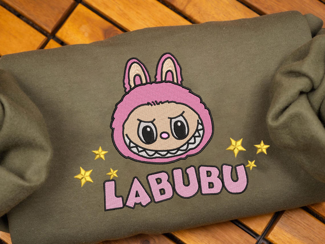 Monster Labubu Shirt, Cute Kawaii Doll Embroidery Sweatshirt