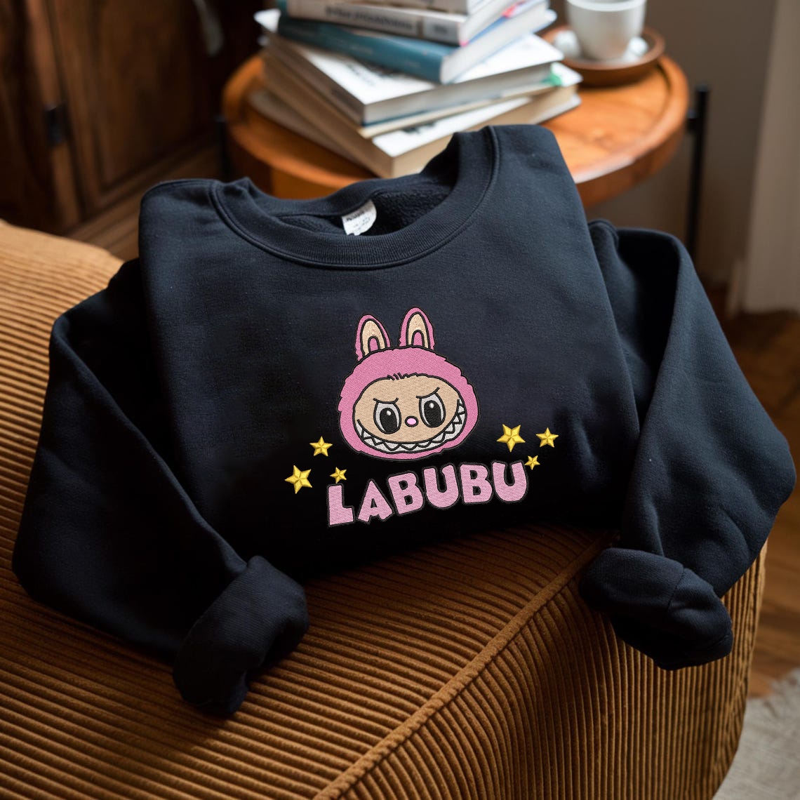 Monster Labubu Shirt, Cute Kawaii Doll Embroidery Sweatshirt - Image 3