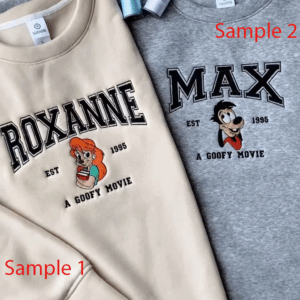 Max Roxanne Couple Embroidered Sweatshirt, Max and Roxanne Matching Embroidery Hoodie