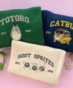 Alternative view of Embroidered Anime Sweatshirt and Hoodie, Spirited Anime Shirt, Gifts for Fans