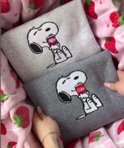 Snoopy Diet Coke Embroidered Sweatshirt, I Need A Diet Coke Embroidered Sweatshirt, Dr Pepper, Coke Diet, Redbull, Coca, Cute Snoopy