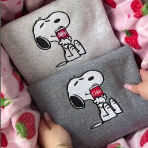Snoopy Diet Coke Embroidered Sweatshirt, I Need A Diet Coke Embroidered Sweatshirt, Dr Pepper, Coke Diet, Redbull, Coca, Cute Snoopy
