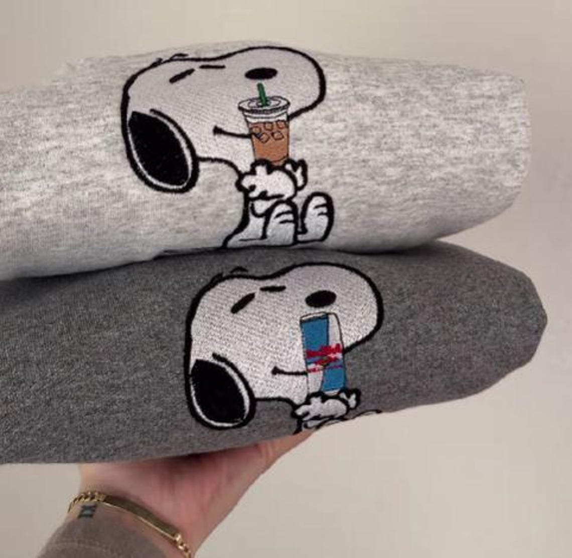 Snoopy Diet Coke Embroidered Sweatshirt, I Need A Diet Coke Embroidered Sweatshirt, Dr Pepper, Coke Diet, Redbull, Coca, Cute Snoopy - Image 2