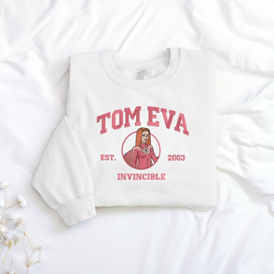 Embroidered lnvincible Sweatshirt, lnvincible TV Embroidered Hoodie, Atom Eve Sweatshirt, Superhero Fan Gift - Image 2