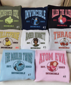 lnvincible Embroidered Sweatshirt, lnvincible TV Embroidered Hoodie, Atom Eve Sweatshirt, Superhero Fan Gift