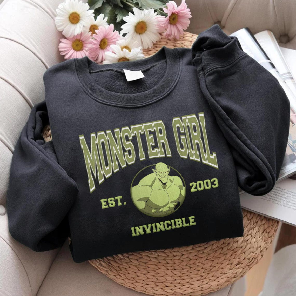 lnvincible Embroidered Sweatshirt, lnvincible TV Embroidered Hoodie, Atom Eve Sweatshirt, Superhero Fan Gift - Image 2