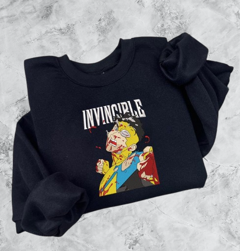 Vintage lnvincible Embroidered Sweatshirt, lnvincible TV Embroidered Hoodie, Atom Eve Sweatshirt, Superhero Fan Gift, Comic Book Fan