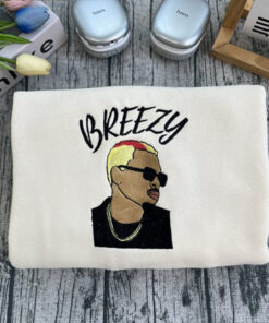 Alternative view of Chris Brown Embroidered Sweatshirt, Breezy Embroidered Sweatshirt