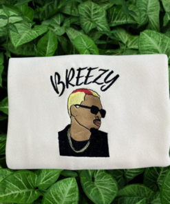 Chris Brown Embroidered Sweatshirt, Breezy Embroidered Sweatshirt