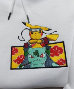 Alternative view of Anime Poke Embroidered Sweatshirt, Poke Shirt, Ninja Embroidered Hoodie
