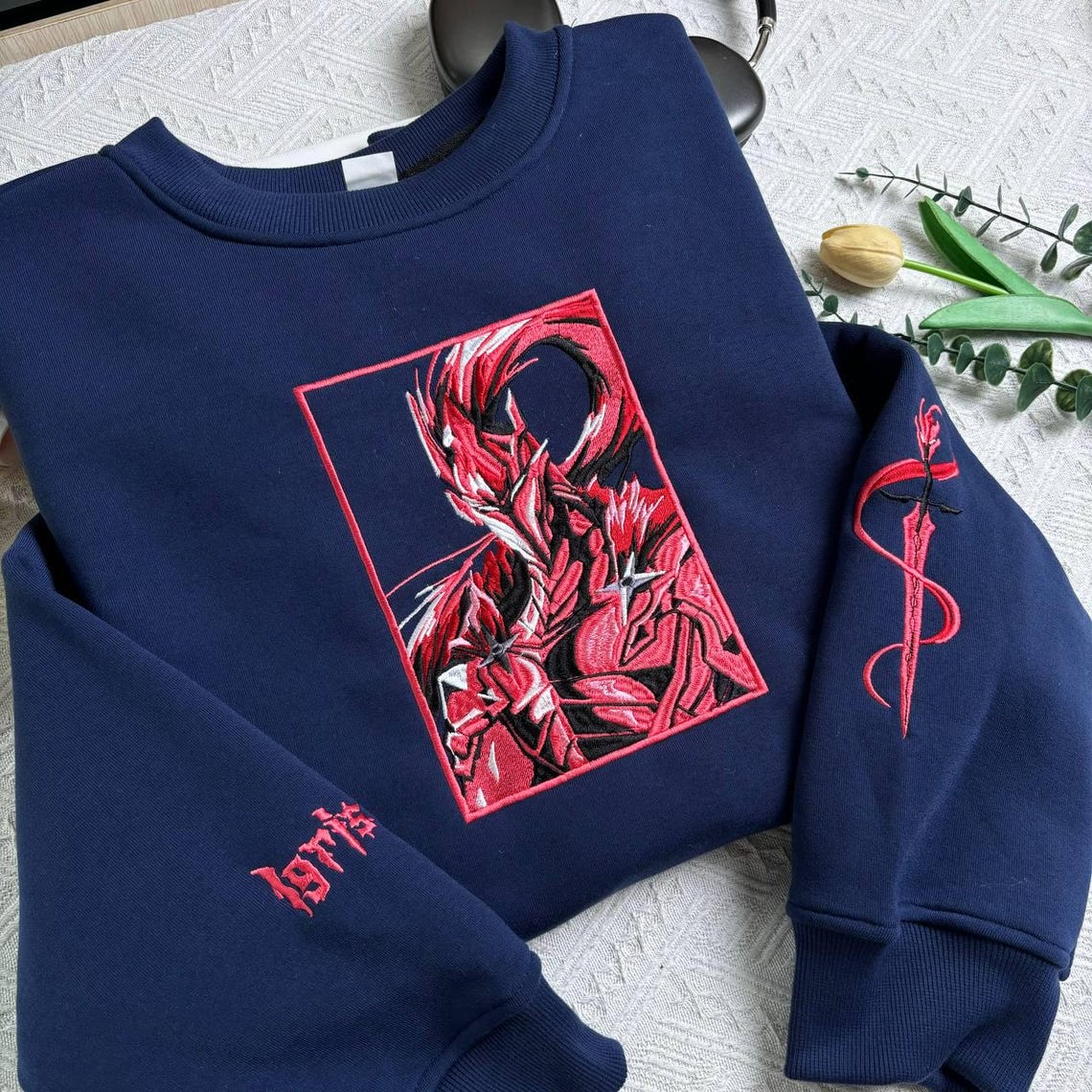 Igris Solo Leveling Sweatshirt and Hoodie, Anime Embroidered Shirt, Gifts for Anime Lovers