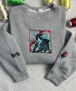 Alternative view of Solo Leveling Embroidered Sweatshirt, Igris Solo Leveling Hoodie, Anime Shirt, Gifts for Anime Lovers