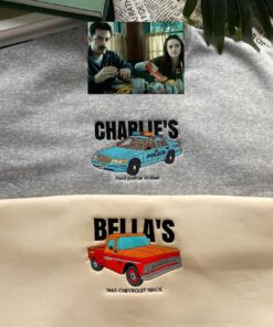 Charlie & Bella Embroidery Sweatshirt, Twilight Fantasy Embroidery, Father’s Day Gift