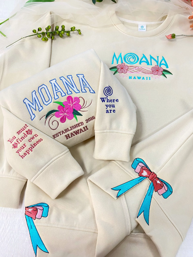 Moana Embroidery Sweatshirt - Image 2