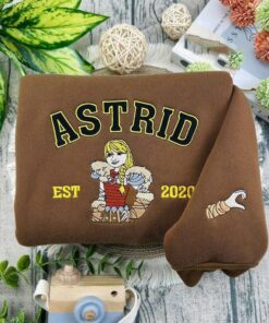 Alternative view of Astrid And Hiccup Embroidered Sweatshirt, How to Train Your Dragon Crewneck