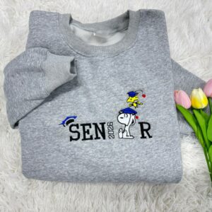 Senior Snoopy 26 embroidered sweatshirt- hoodie- crewneck fan art costume made
