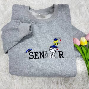 Senior Snoopy 26 embroidered sweatshirt- hoodie- crewneck fan art costume made