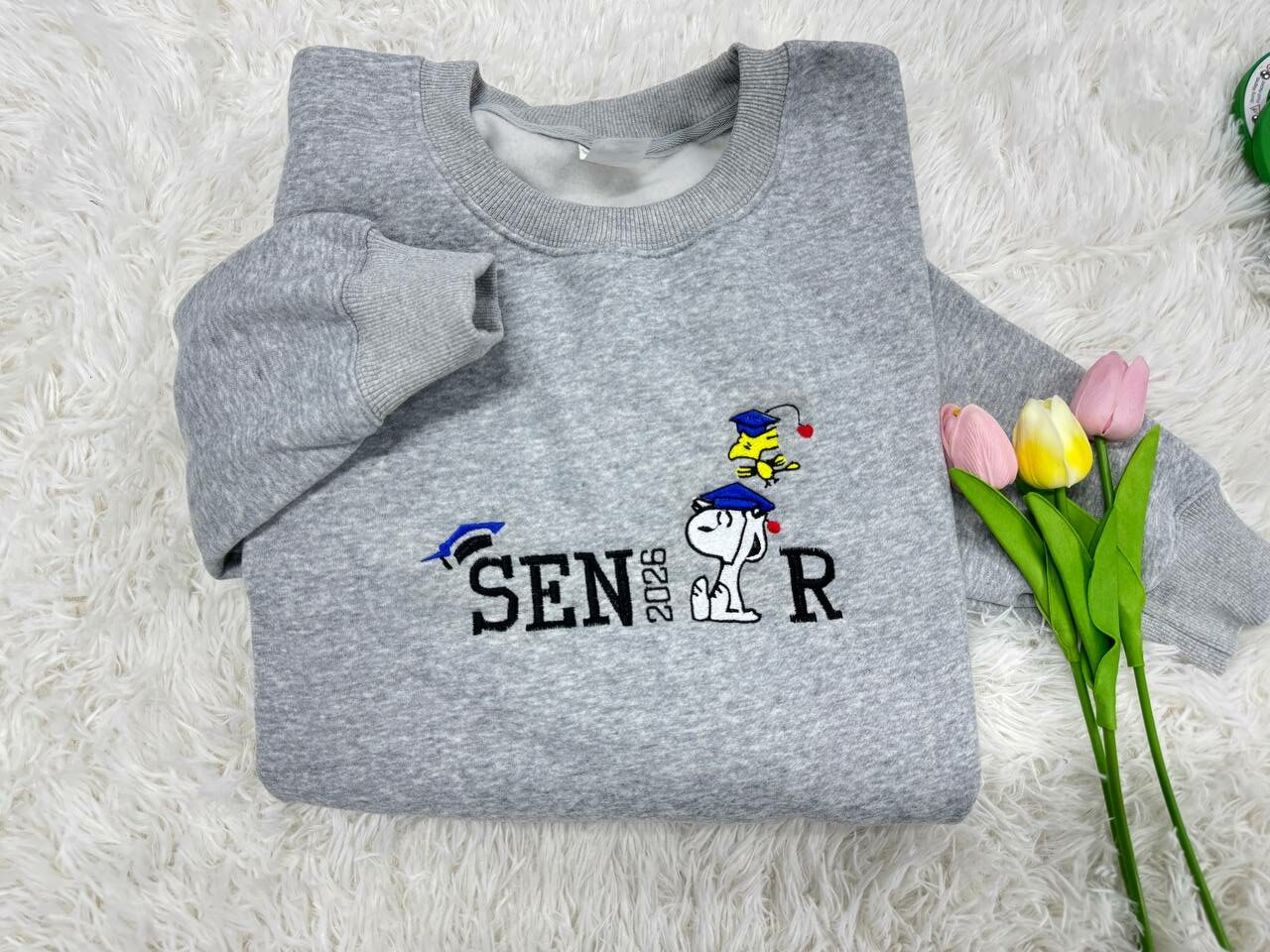 Senior Snoopy 26 embroidered sweatshirt- hoodie- crewneck fan art costume made