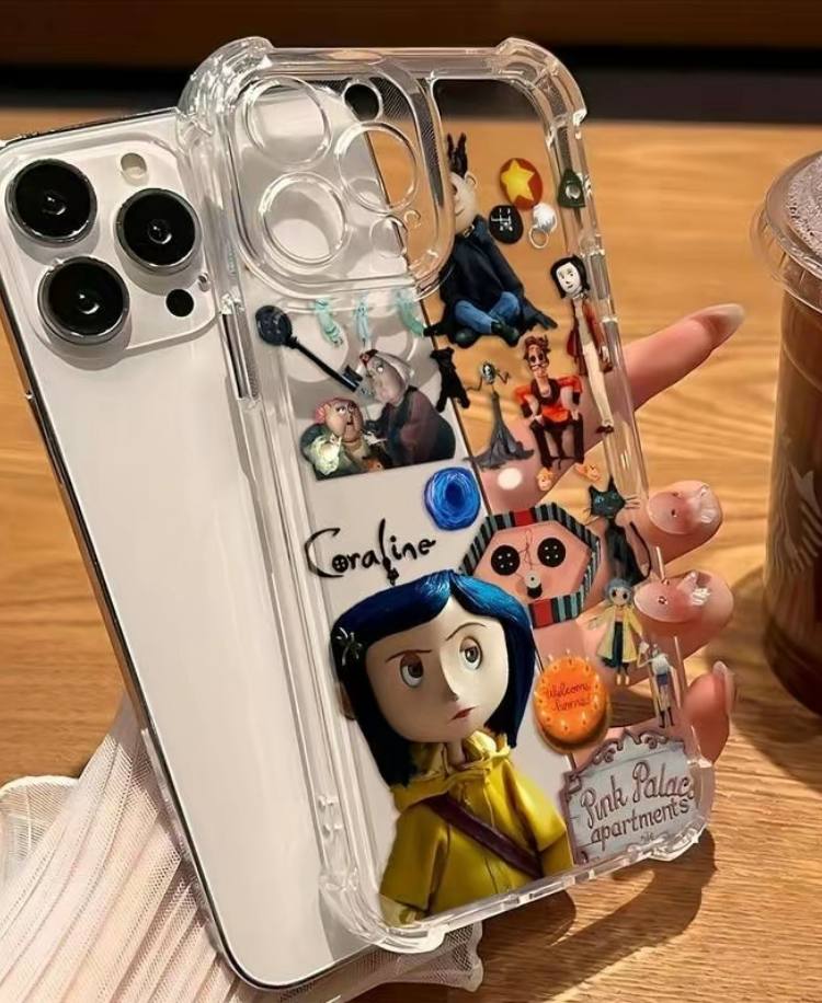 Coraline Movie Phone Case, Retro Halloween Cartoon Phone Cover, Phone 17, 16 15,14,13,12 - Image 5