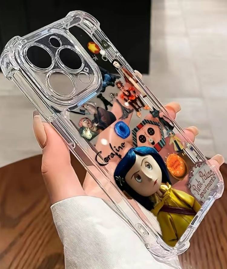 Coraline Movie Phone Case, Retro Halloween Cartoon Phone Cover, Phone 17, 16 15,14,13,12 - Image 4