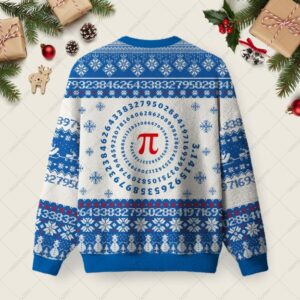 Alternative view of PI Math Ugly Christmas Fuzzy Fleece Sweatshirt