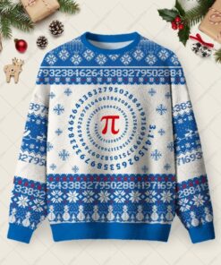PI Math Ugly Christmas Fuzzy Fleece Sweatshirt
