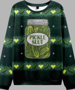 Pickle Slut Y2K Ugly Christmas Sweater