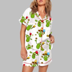 Alternative view of Pickleball Cartoon Pajama Set