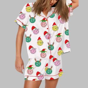 Pickleball Christmas Ball Pajama Set