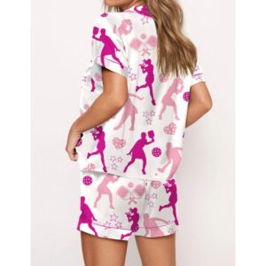 Alternative view of Pickleball Girl Satin Pajama Set For Women