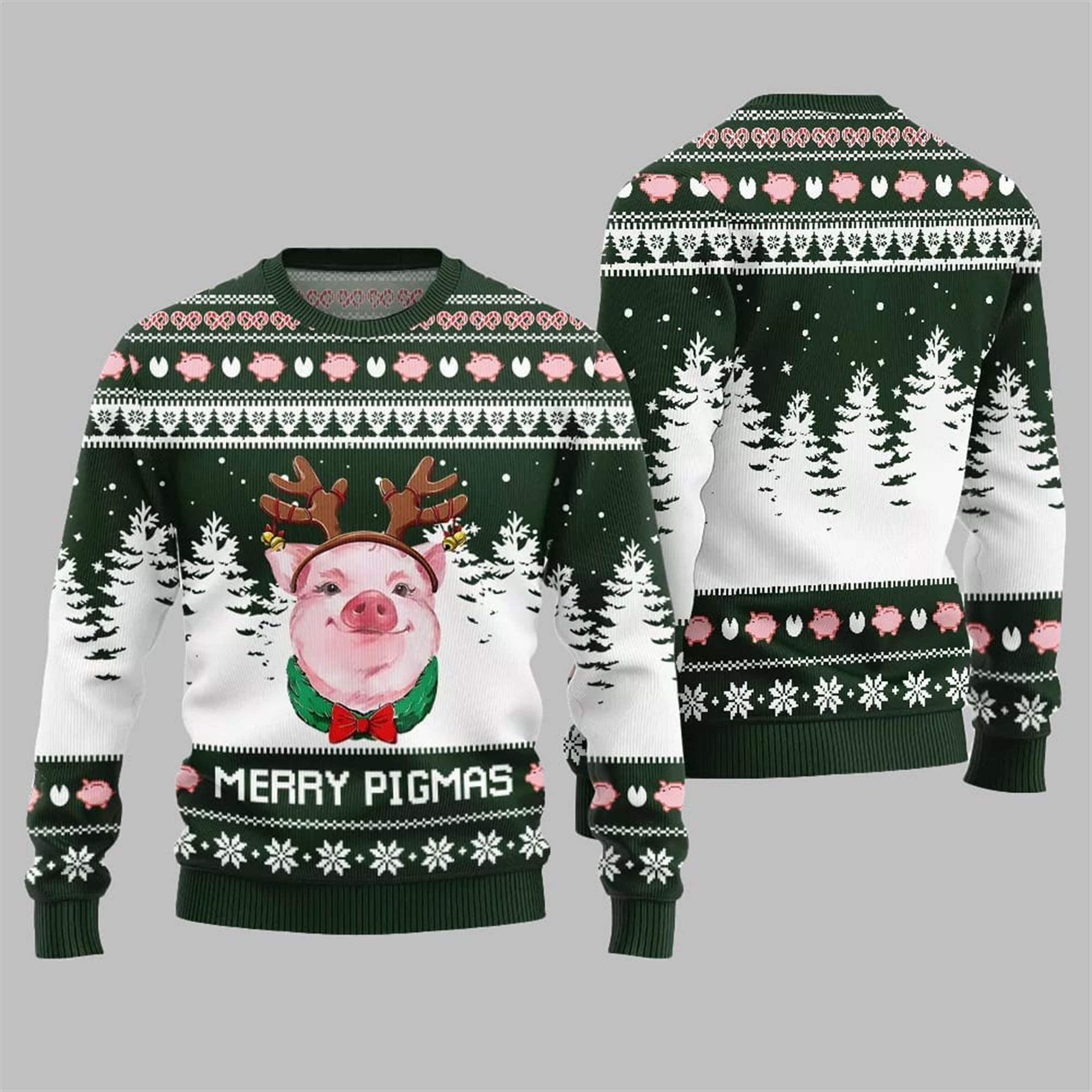Pig Merry Pigmas Ugly Sweater 2025 Christmas - Image 4
