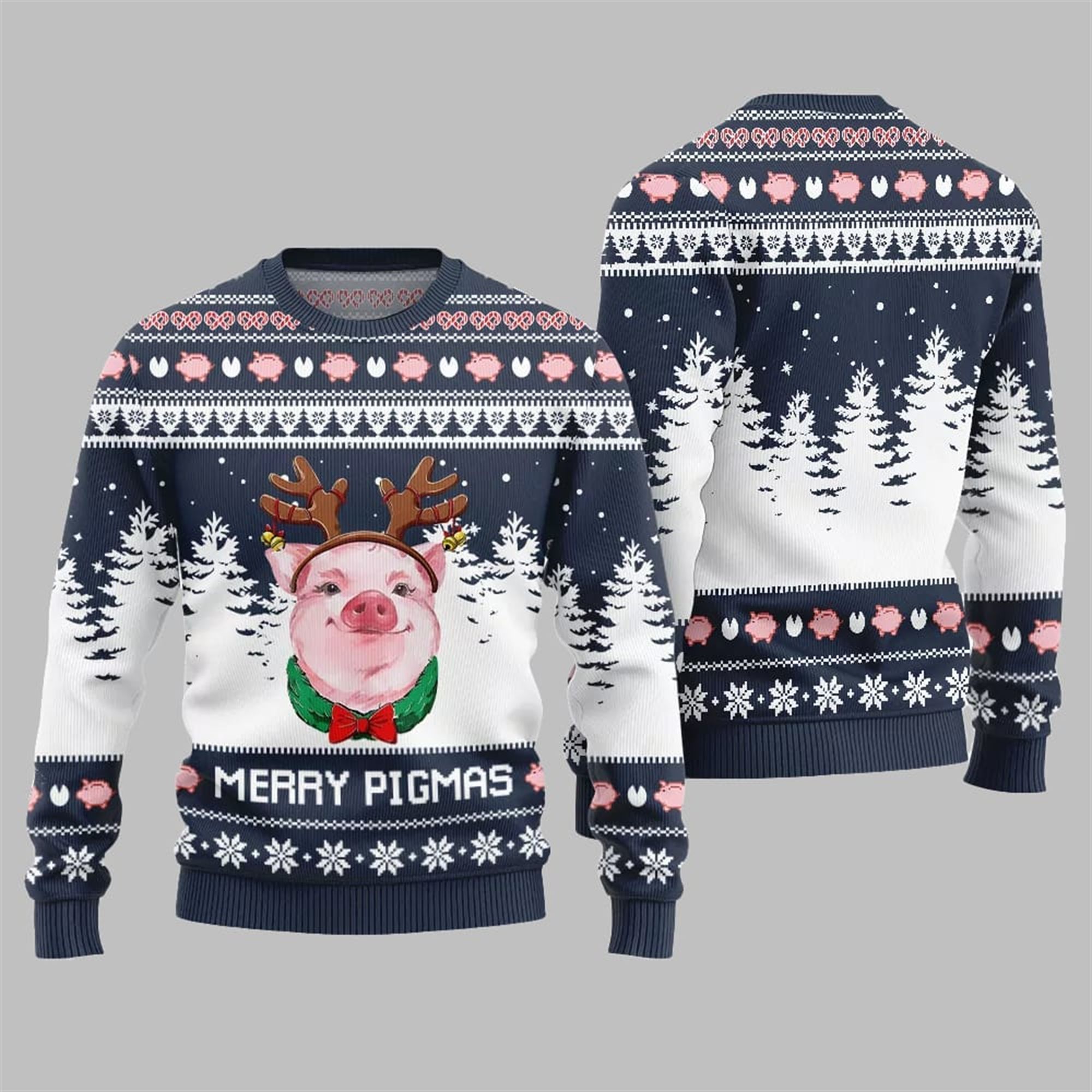 Pig Merry Pigmas Ugly Sweater 2025 Christmas - Image 5