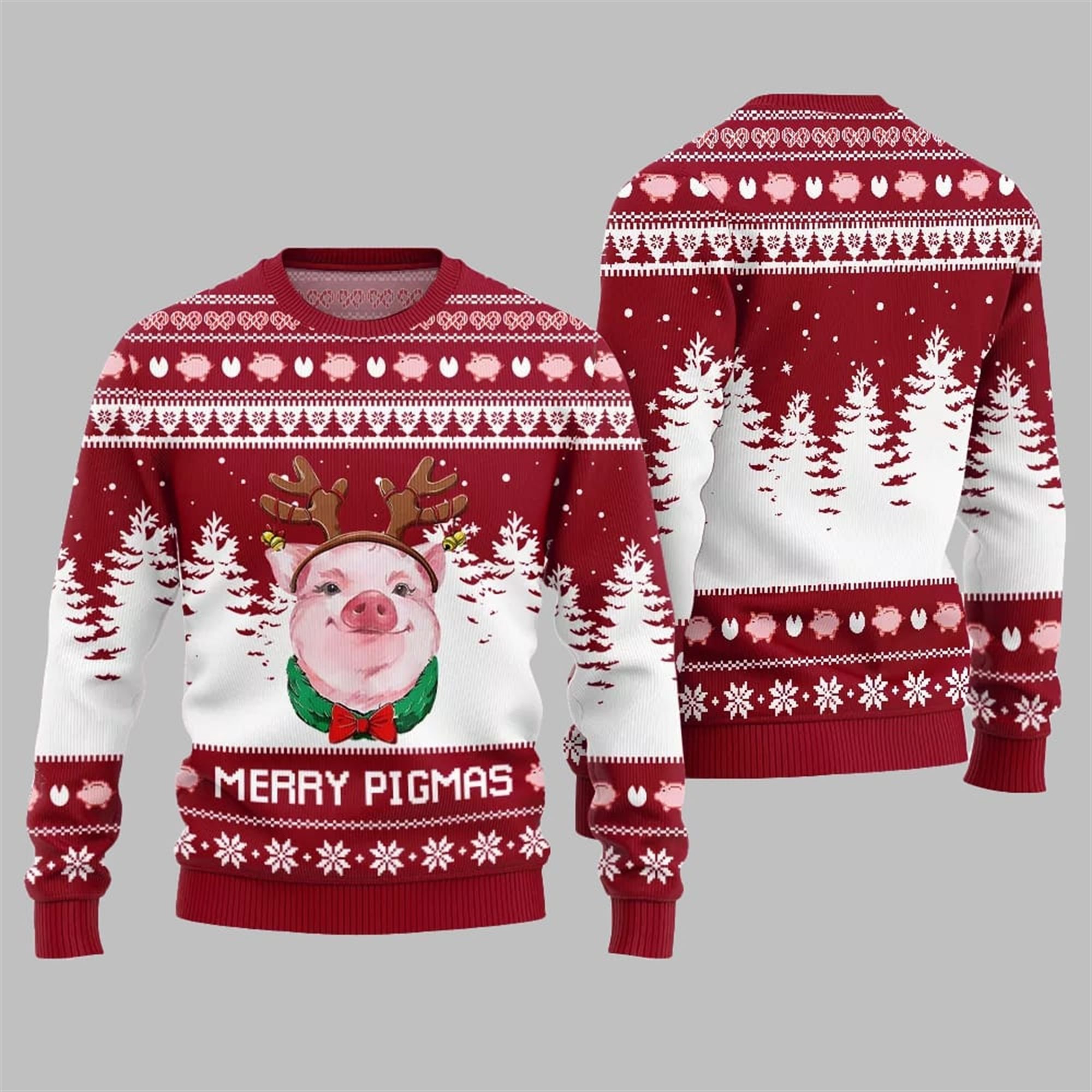 Pig Merry Pigmas Ugly Sweater 2025 Christmas - Grishko.com