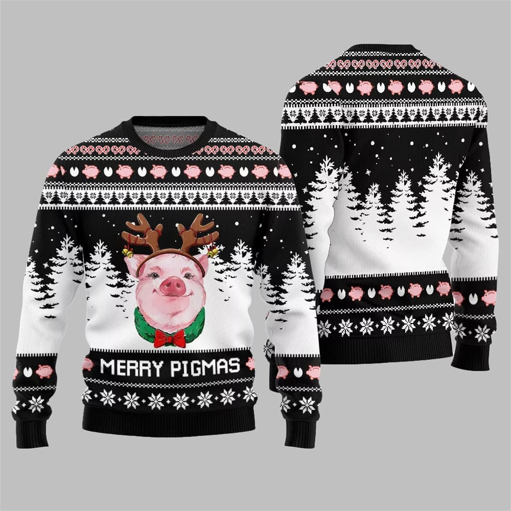 Pig Merry Pigmas Ugly Sweater 2025 Christmas - Image 3