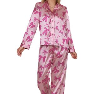 Alternative view of Pink Bow Long Sleeve Pajama Set