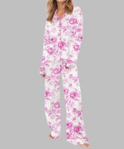Alternative view of Pink Chinoiserie Floral Pajama Set