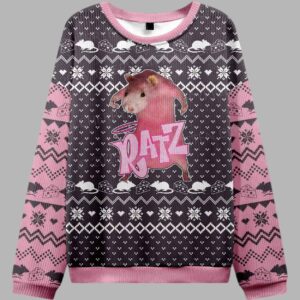 Alternative view of Pink Ratz Y2K Christmas Knit Ugly Christmas Sweater - gullprint.com