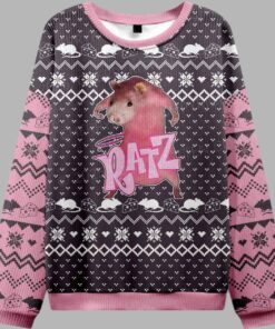 Pink Ratz Y2K Christmas Knit Ugly Christmas Sweater