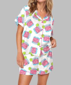 Pink Tequila Paloma Watercolor Pajama Set