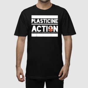 Alternative view of Plasticine Action We Oppose AI Generated Animation Shirt