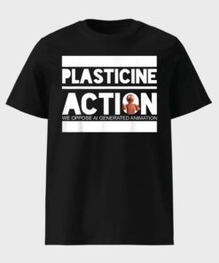 Plasticine Action We Oppose AI Generated Animation Shirt