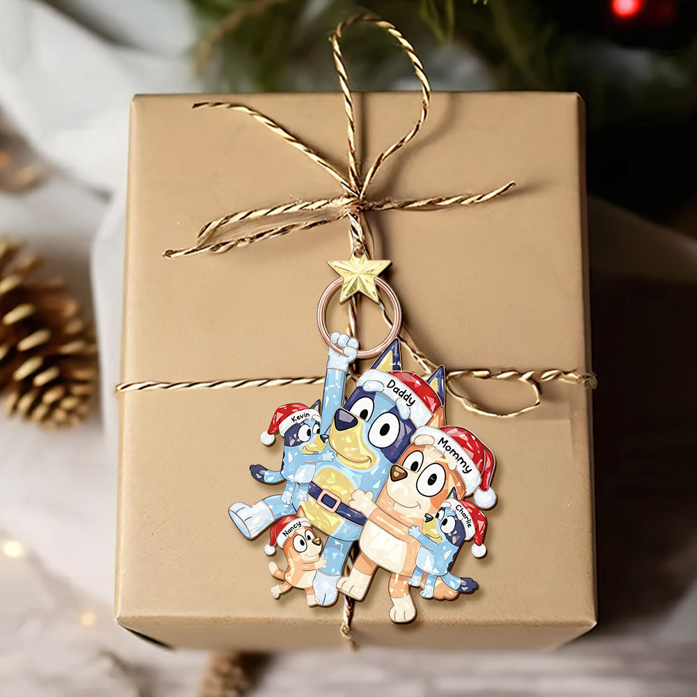 Playful Cartoon Family Tree Ornament, Personalized Gifts For Family 05qhti240925 - Image 4