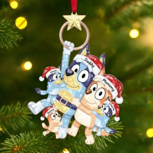 Playful Cartoon Family Tree Ornament, Personalized Gifts For Family 05qhti240925