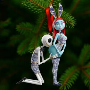 Alternative view of Playful Couple Christmas Ornament - Personalized Funny Gifts For Couple 06OHLU041025