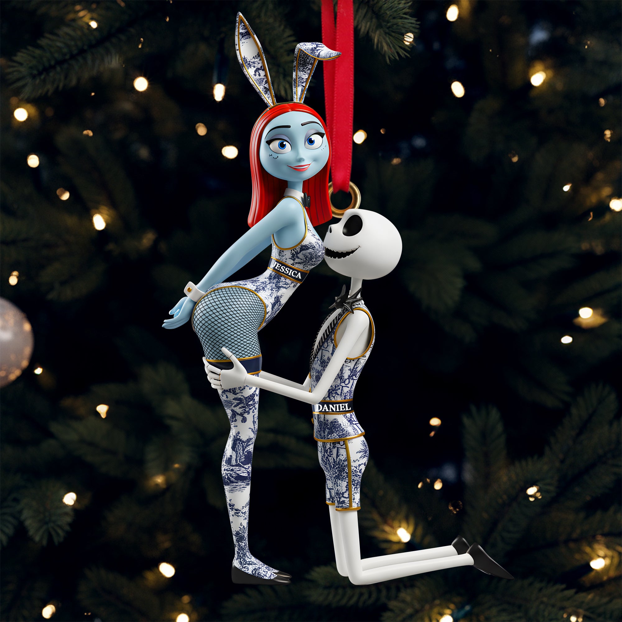 Playful Couple Christmas Ornament - Personalized Funny Gifts For Couple 06OHLU041025 - Image 4