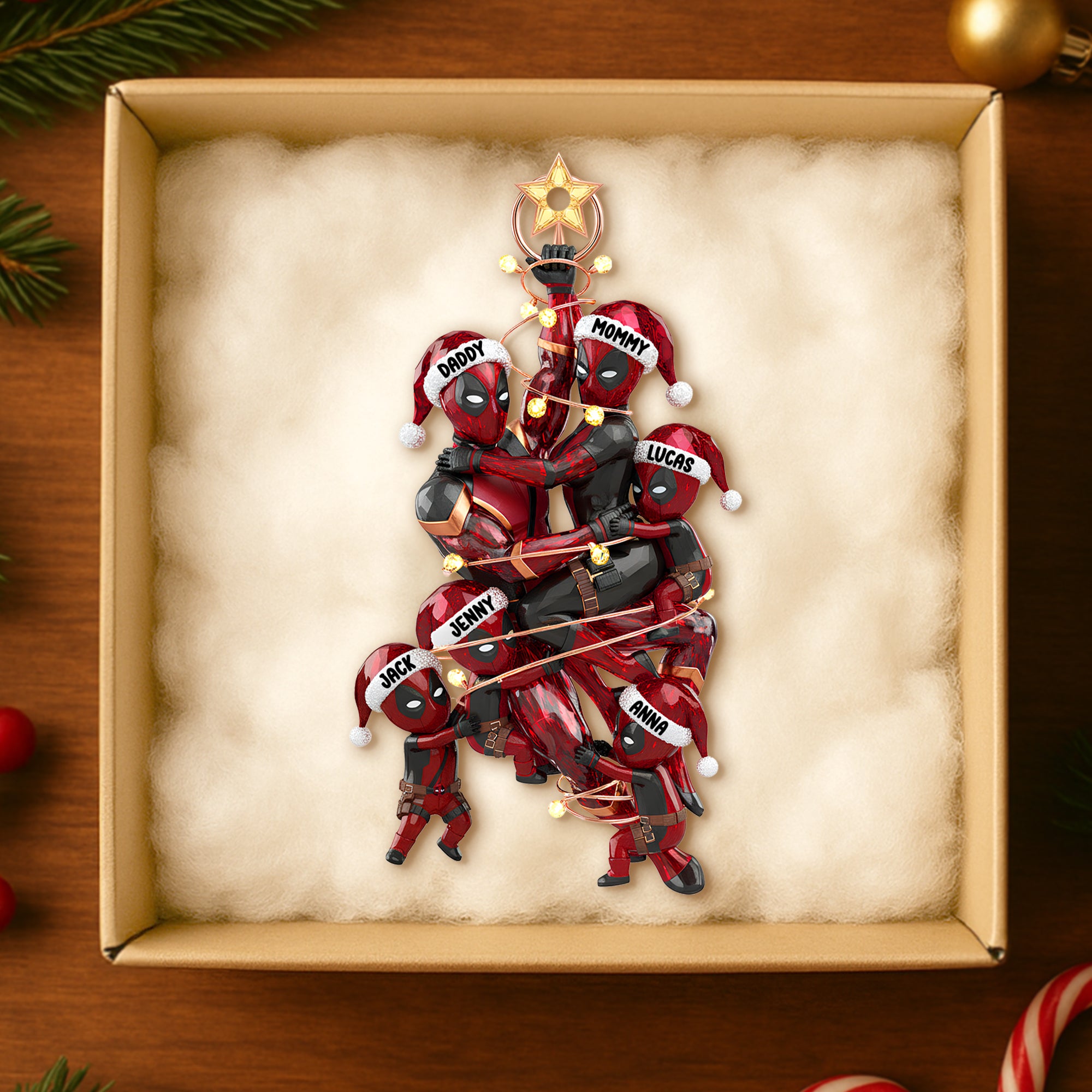 Playful Family Tree Ornament, Personalized Gifts For Family Ornament 03qhtn230925 - Image 4