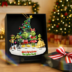 Alternative view of Playful Green Family Christmas Ornament - Personalized Gifts For Family 01naqn240925