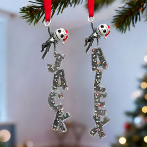 Alternative view of Playful Spooky Name Art Ornament, Personalized Gifts For Christmas 02qhtn281025