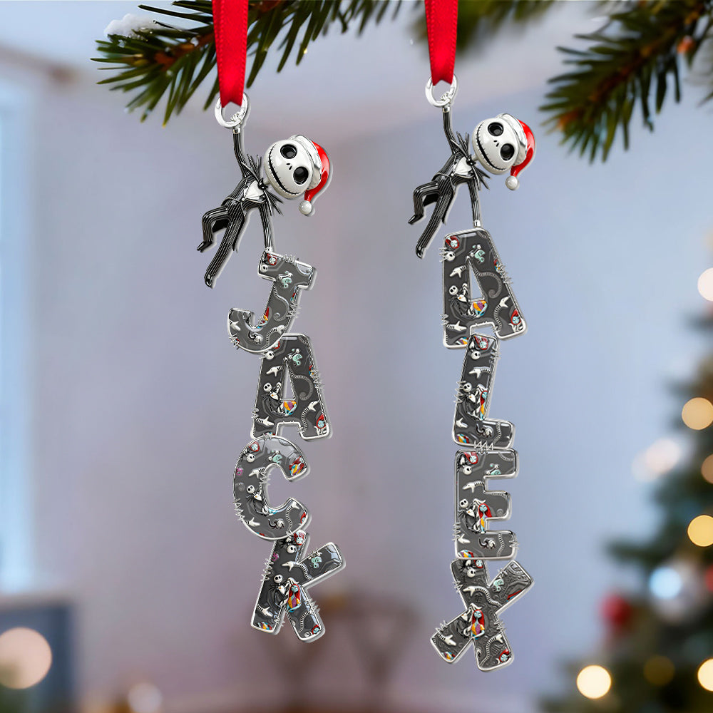 Alternative view of Playful Spooky Name Art Ornament, Personalized Gifts For Christmas 02qhtn281025