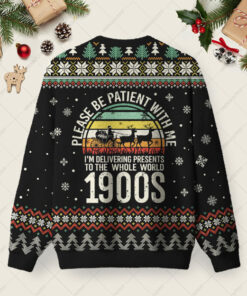 Alternative view of Please Be Patient With Me Ugly Christmas Fuzzy Fleece Sweatshirt